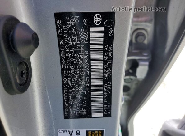 JTDBCMFE2S3099934 2025 TOYOTA COROLLA Серебряный Вид подкапотного пространства