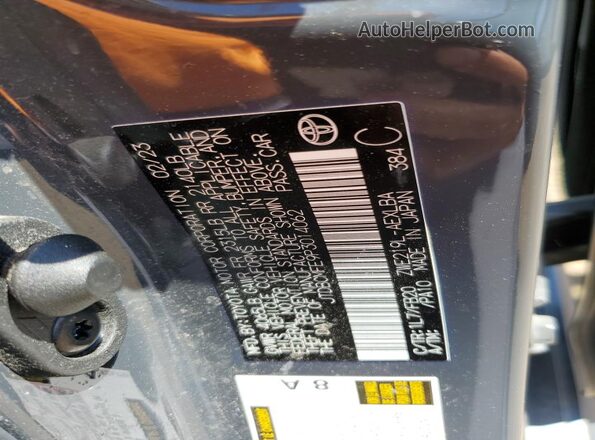 JTDBCMFE9P3014062 2023 TOYOTA COROLLA Gray Widok naklejki z numerem VIN
