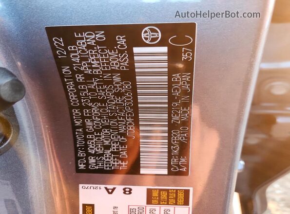 JTDBCMFEXP3006780 2023 TOYOTA COROLLA Silver Engine compartment view