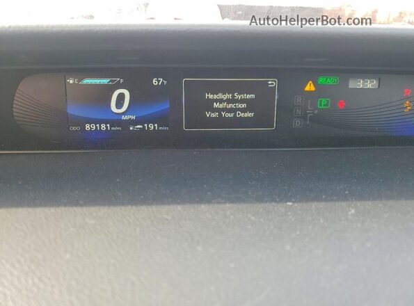JTDBVRBD2KA005762 2019 TOYOTA MIRAI Blue ხელსაწყოთა პანელის ხედი