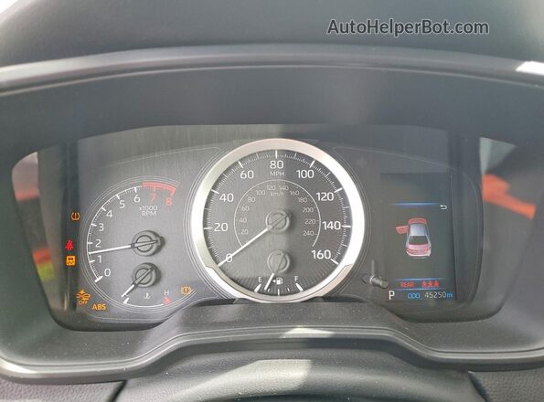 JTDEPMAE5N3020950 2022 TOYOTA COROLLA White Вид щитка приладів
