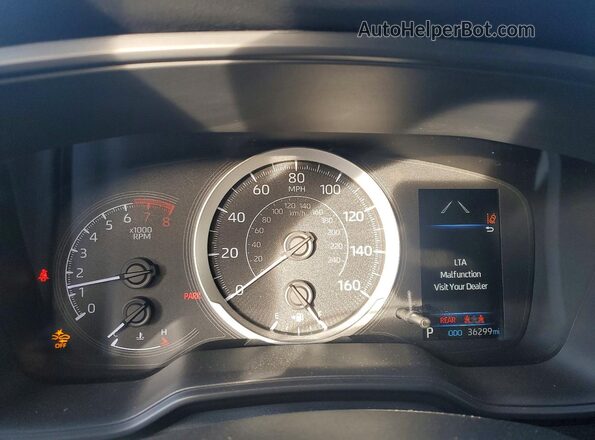 JTDEPMAE7MJ118016 2021 TOYOTA COROLLA Black Вид щитка приладів