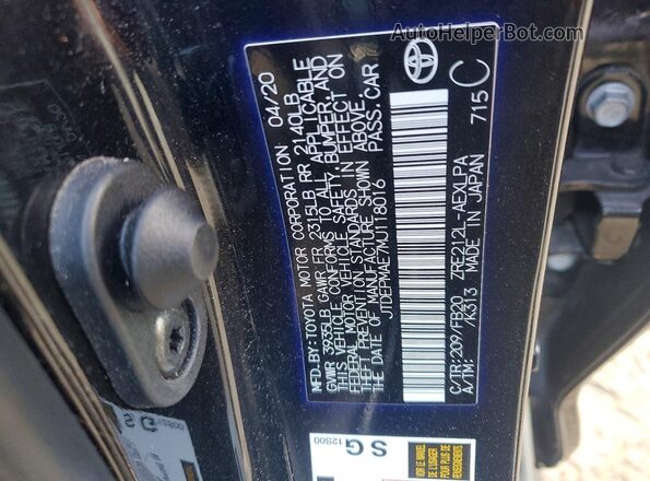 JTDEPMAE7MJ118016 2021 TOYOTA COROLLA Black Вид підкапотного простору