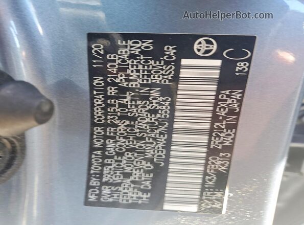 JTDEPMAE7MJ155843 2021 TOYOTA COROLLA Серебряный Вид подкапотного пространства