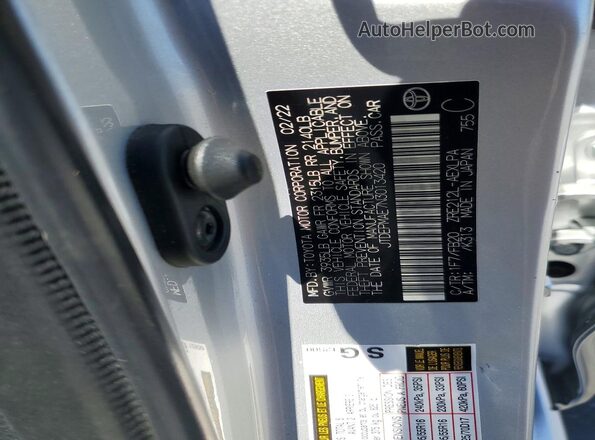 JTDEPMAE7N3013420 2022 TOYOTA COROLLA Silver Widok komory silnika