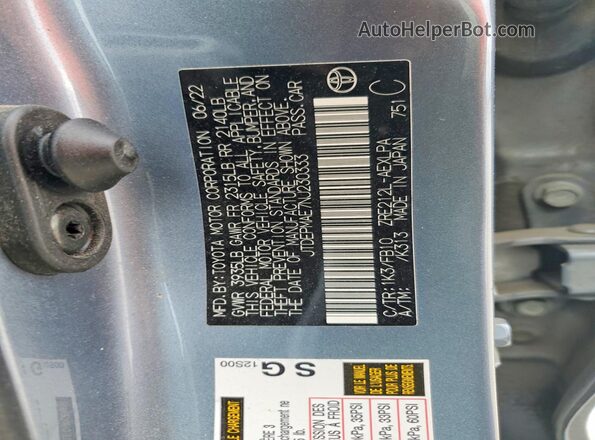 JTDEPMAE7NJ230333 2022 TOYOTA COROLLA Blue Widok komory silnika