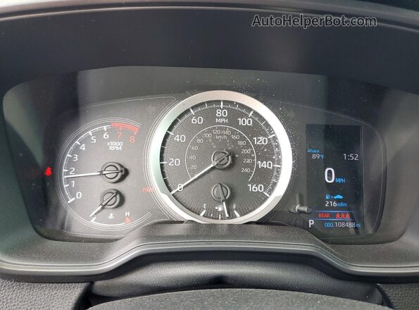 JTDEPMAE9MJ143578 2021 TOYOTA COROLLA Черный Вид щитка приборов