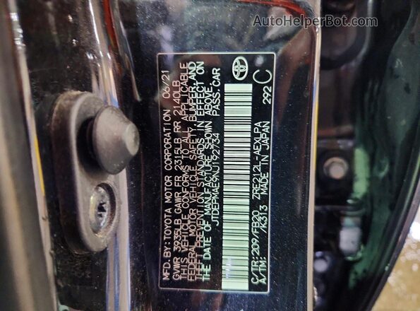 JTDEPMAE9NJ192734 2022 TOYOTA COROLLA Черный Вид наклейки с VIN-кодом