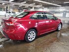 2022 Toyota Corolla Le Red vin: JTDEPMAE9NJ193592 Damage: Right Qtr Panel, Dent(S) W/ Paint Dmg, 2 To 3 Inches