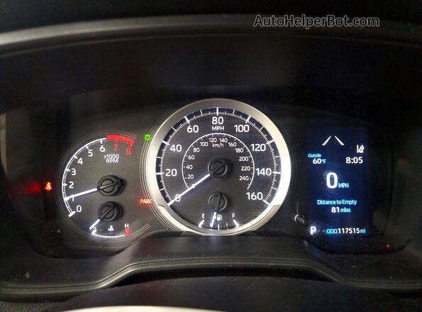 JTDEPMAE9NJ193592 2022 TOYOTA COROLLA Red Вид щитка приладів