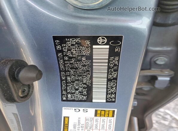 JTDEPRAE2LJ071392 2020 TOYOTA COROLLA Синий Вид подкапотного пространства