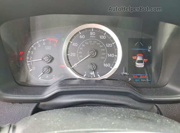 JTDEPRAE3LJ041107 2020 TOYOTA COROLLA Silver ხელსაწყოთა პანელის ხედი