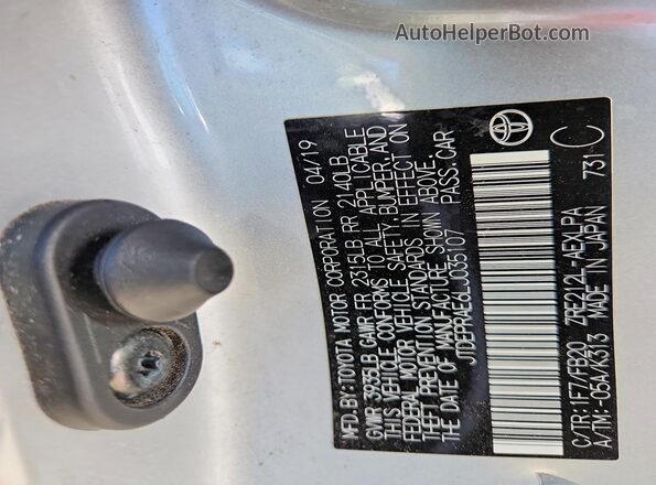 JTDEPRAE6LJ035107 2020 TOYOTA COROLLA Silver Engine compartment view