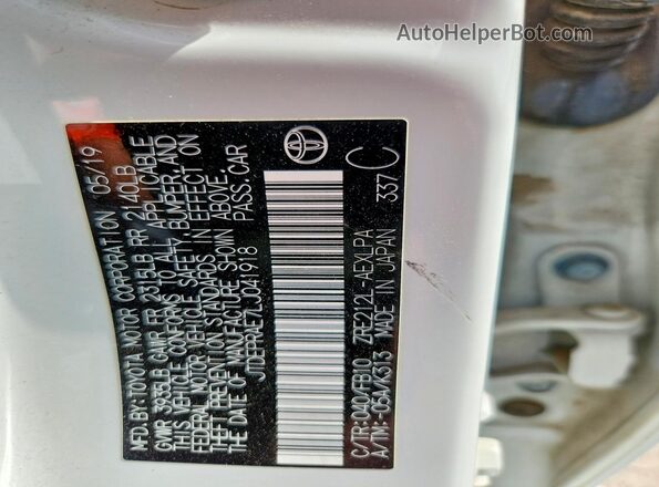 JTDEPRAE7LJ041918 2020 TOYOTA COROLLA White Widok komory silnika