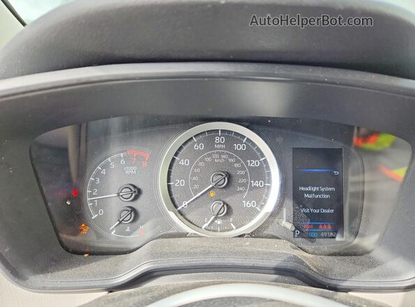 JTDEPRAE8LJ102807 2020 TOYOTA COROLLA Black ხელსაწყოთა პანელის ხედი