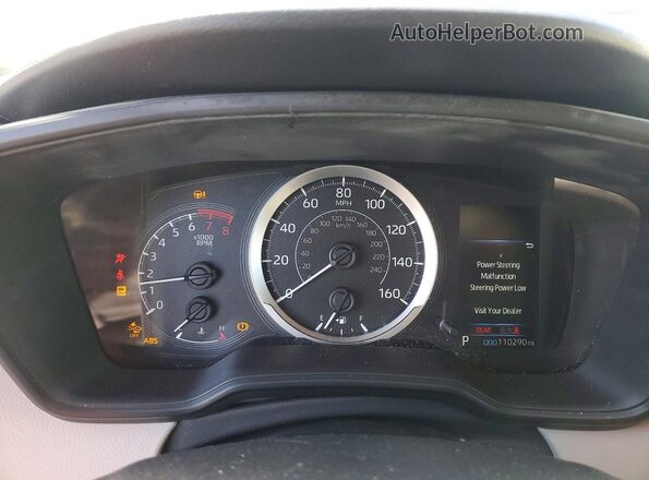 JTDEPRAE9LJ013036 2020 TOYOTA LL Silver Սարքավորումների վահանակի տեսք