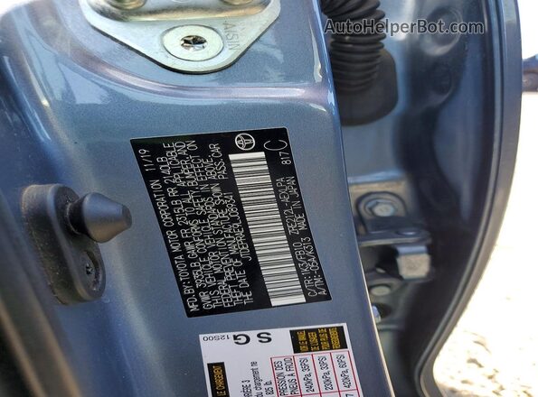 JTDEPRAE9LJ089341 2020 TOYOTA COROLLA Gray VIN կոդի պիտակի տեսք