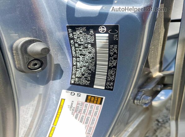 JTDEPRAEXLJ027687 2020 TOYOTA COROLLA Gray Vista del compartimento del motor