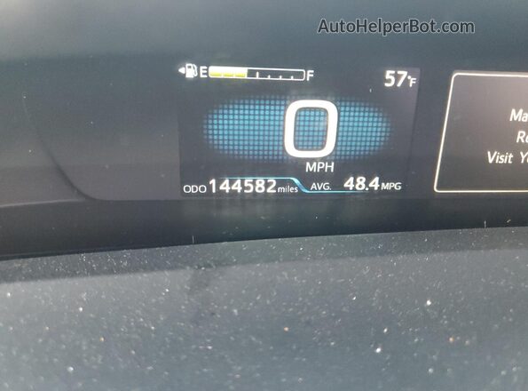 JTDKAMFP8N3221420 2022 TOYOTA PRIUS Gray Vista del cuadro de instrumentos