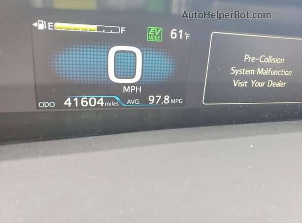 JTDKAMFPXN3207695 2022 TOYOTA PRIUS Gray Instrument cluster view