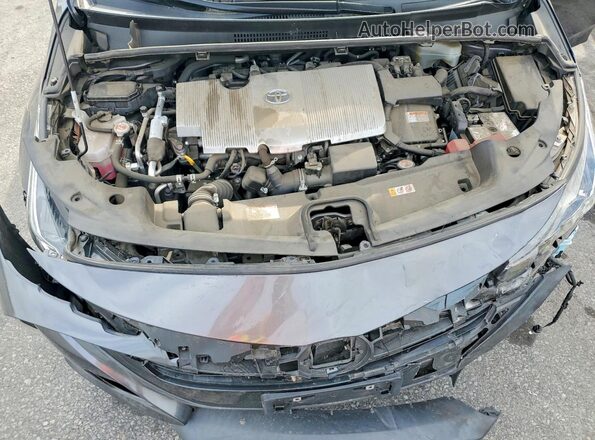 JTDKAMFPXN3207695 2022 TOYOTA PRIUS Gray Rear interior view