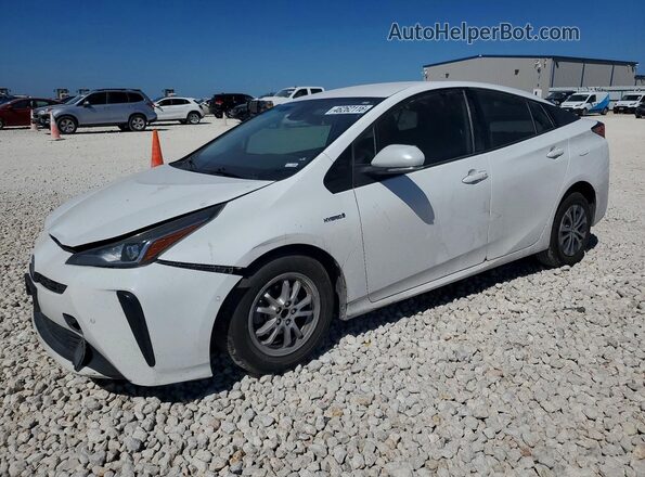 JTDKAMFU4M3140192 2021 TOYOTA PRIUS Белый Передняя левая четверть