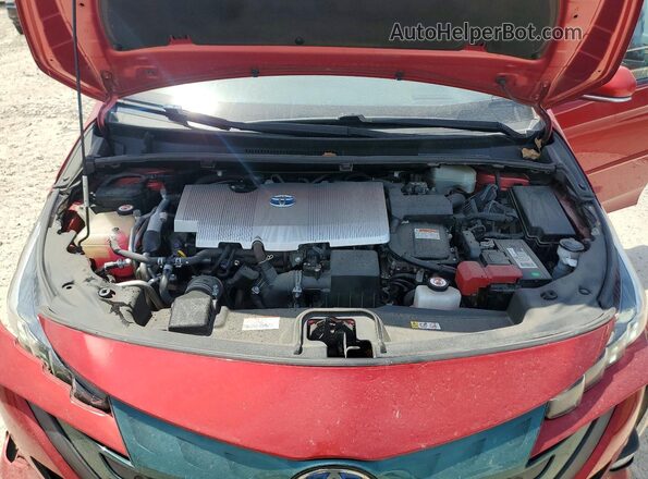 JTDKARFP8J3073745 2018 TOYOTA PRIUS Red Widok wnętrza z tyłu