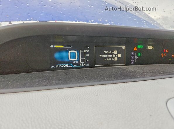 JTDKARFUXH3050628 2017 TOYOTA PRIUS Blue Вид щитка приладів