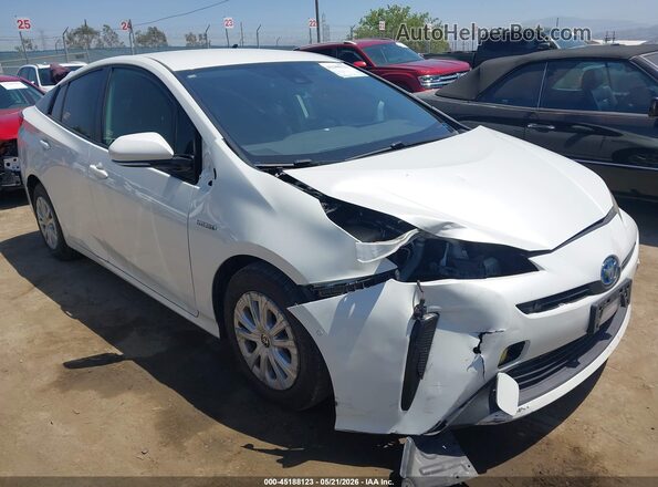 JTDKARFUXK3070255 2019 TOYOTA PRIUS Белый Передняя правая четверть