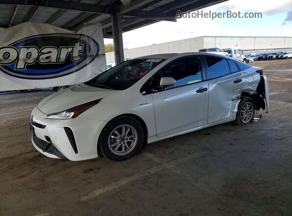 JTDKARFUXK3097939 2019 TOYOTA PRIUS Белый Передняя левая четверть