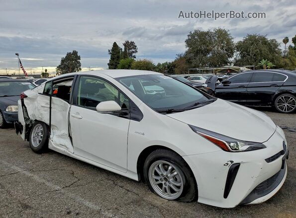 JTDKARFUXK3099772 2019 TOYOTA PRIUS Белый Передняя правая четверть