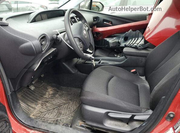 JTDL9RFU3K3011903 2019 TOYOTA PRIUS Красный Вид салона спереди