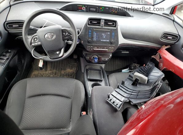JTDL9RFU3K3011903 2019 TOYOTA PRIUS Красный Вид панели приборов