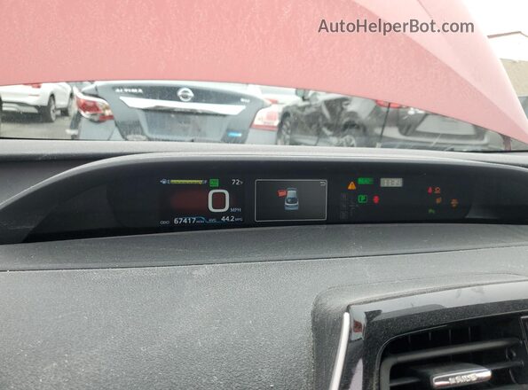 JTDL9RFU3K3011903 2019 TOYOTA PRIUS Красный Вид щитка приборов