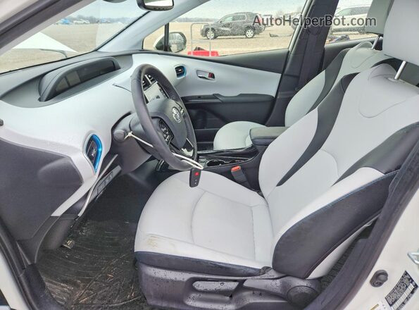 JTDL9RFU6L3015137 2020 TOYOTA PRIUS White Widok wnętrza z przodu