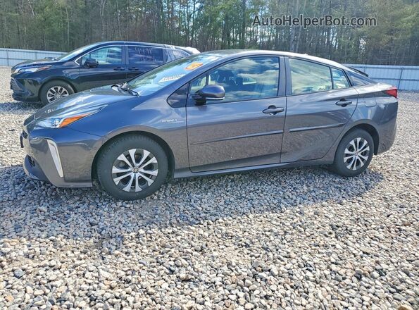 JTDL9RFUXK3003474 2019 TOYOTA PRIUS Gray წინა მარცხენა ხედი სამი მეოთხედიდან