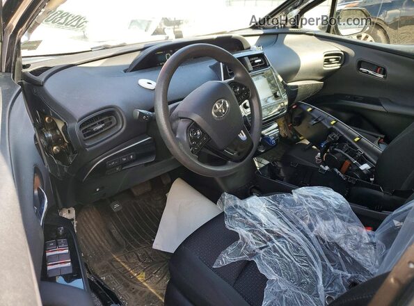JTDL9RFUXK3003474 2019 TOYOTA PRIUS Gray წინა პანელის ხედი