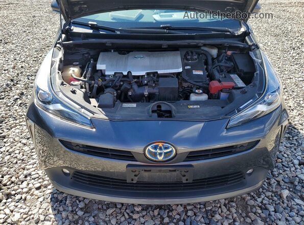 JTDL9RFUXK3003474 2019 TOYOTA PRIUS Gray უკანა სალონის ხედი