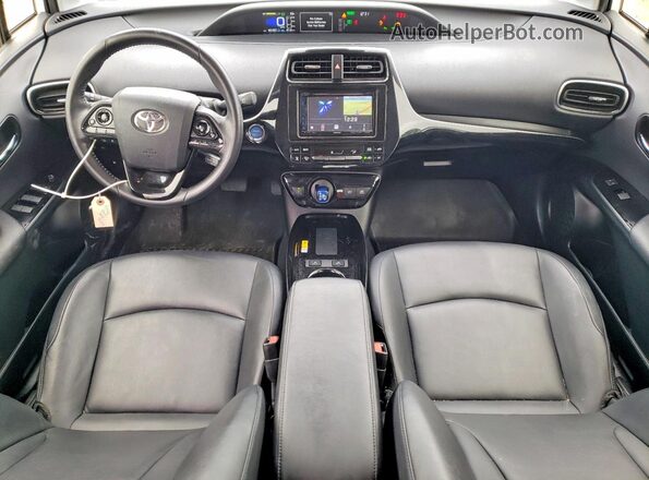 JTDL9RFUXK3011607 2019 TOYOTA PRIUS White Widok deski rozdzielczej