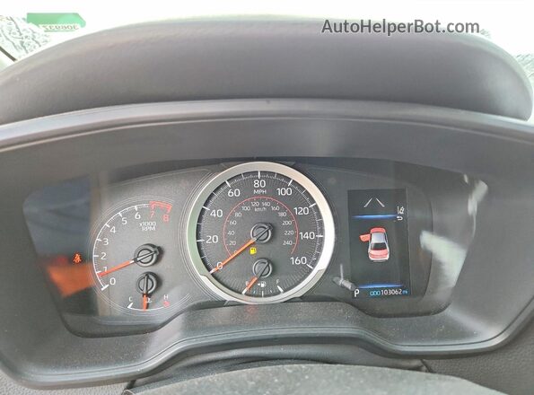 JTDS4MCE1MJ059456 2021 TOYOTA COROLLA Blue Vista del cuadro de instrumentos