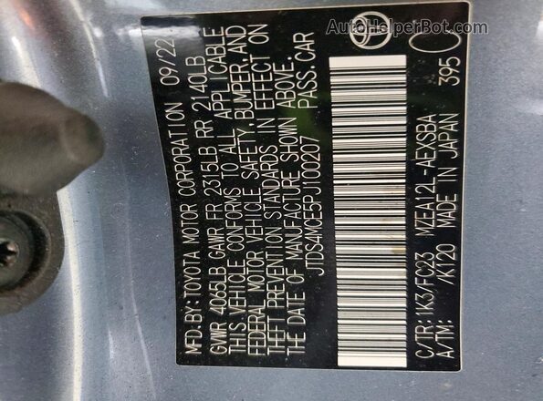 JTDS4MCE5PJ100207 2023 TOYOTA LL Blue Engine compartment view