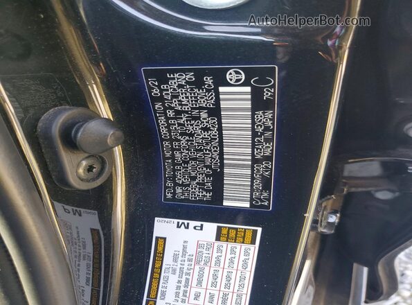 JTDS4MCEXNJ084230 2022 TOYOTA COROLLA Черный Вид подкапотного пространства