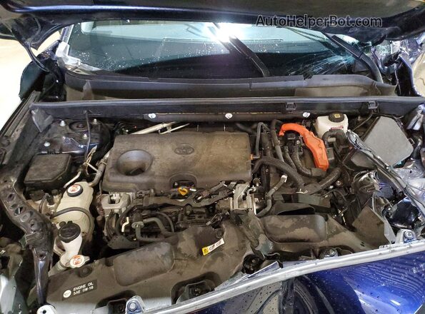 JTEAAAAH5NJ095938 2022 TOYOTA VENZA Blue Vista del compartimento del motor