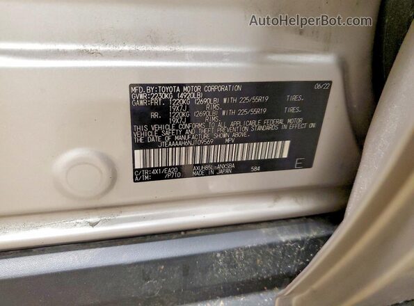 JTEAAAAH6NJ109569 2022 TOYOTA VENZA Gold Vista interior de 360 grados