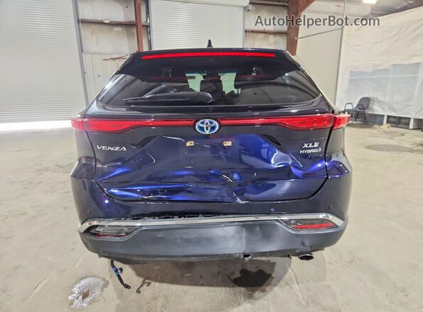 JTEAAAAHXMJ050153 2021 TOYOTA VENZA Blue Вид ззаду