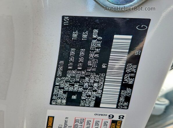 JTEABFAJ2SK024165 2025 TOYOTA LAND White Панорамний вид салону 360°