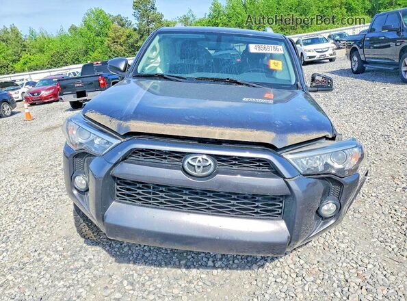 JTEBU5JR9J5488159 2018 TOYOTA 4RUNNER Серый Вид спереди
