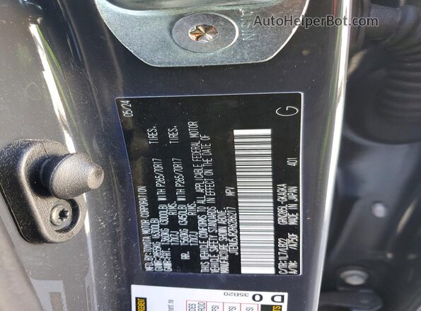 JTENU5JR2R6286217 2024 TOYOTA 4RUNNER Charcoal VIN sticker view