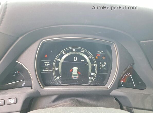 JTHB51FF2K5008049 2019 LEXUS LS Черный Вид щитка приборов