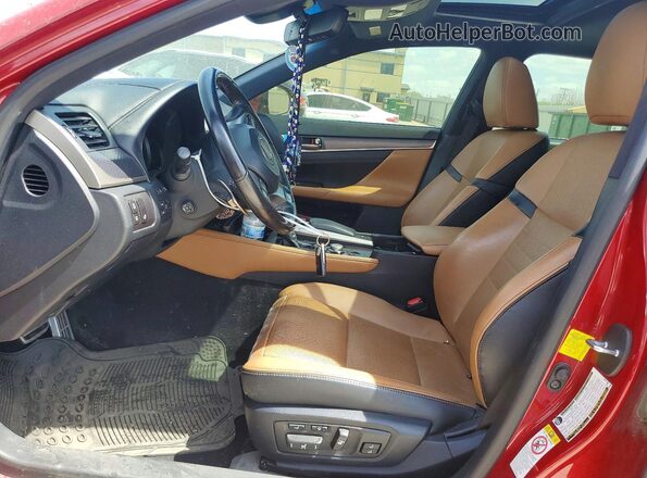 JTHBA1BL7JA006391 2018 LEXUS GS Красный Вид салона спереди